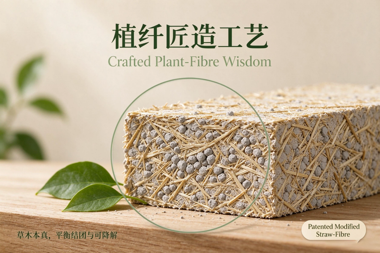 Crafted plant-fibre process